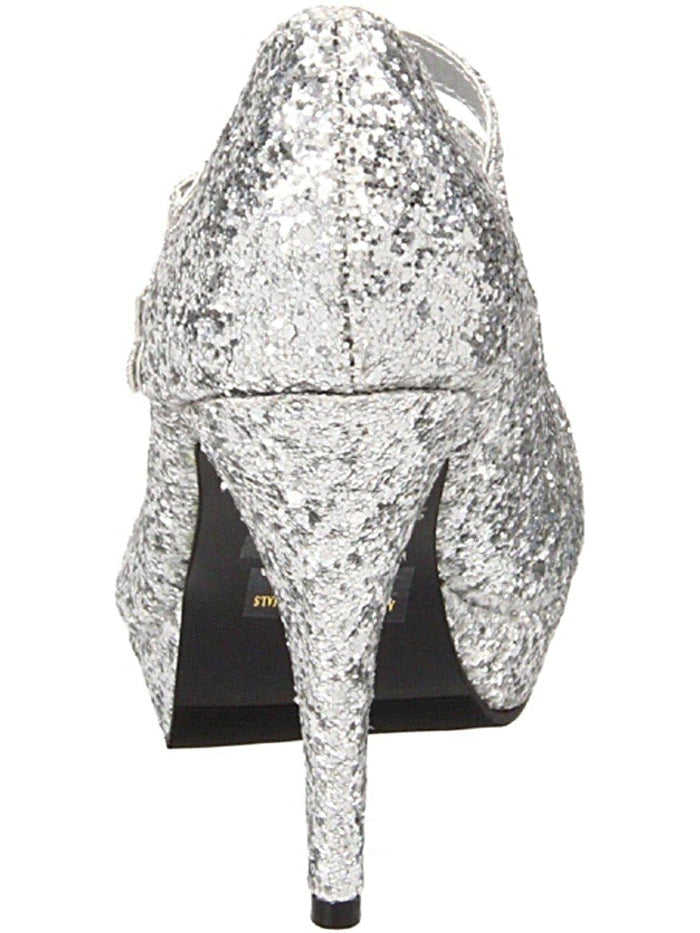 Ellie Shoes E-421-Jane-G 4" Double Strap Glitter Women's Mary Jane. - COSTUMES,SEXY SHOES