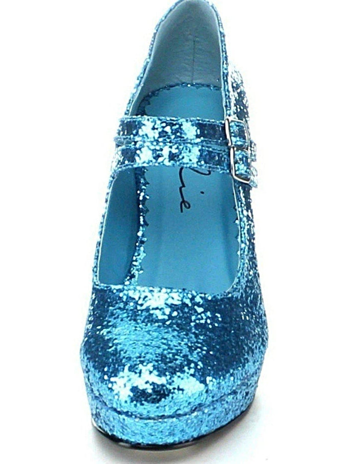 Ellie Shoes E-421-Jane-G 4" Double Strap Glitter Women's Mary Jane. - COSTUMES,SEXY SHOES
