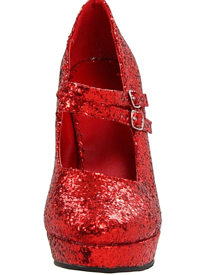 Ellie Shoes E-421-Jane-G 4" Double Strap Glitter Women's Mary Jane. - COSTUMES,SEXY SHOES