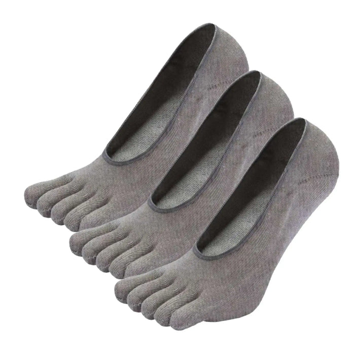 Womens Mens 3 Pairs Toe Sockettes No Show Five Fingers Cotton Socks Pantsnsox