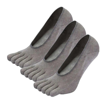 Womens Mens 3 Pairs Toe Sockettes No Show Five Fingers Cotton Socks Pantsnsox