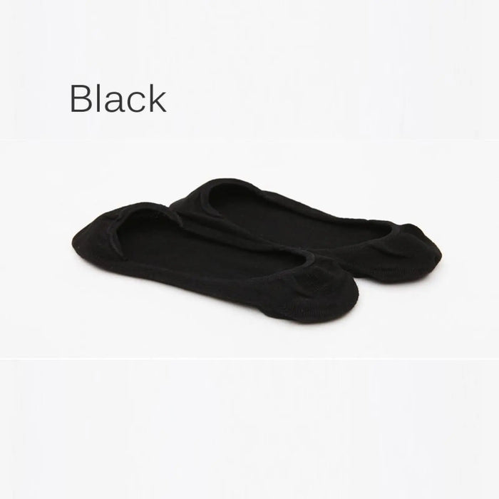 Womens No Show Cotton Socks Ladies Invisible Boat Socks Black Pink Gray - Pantsnsox