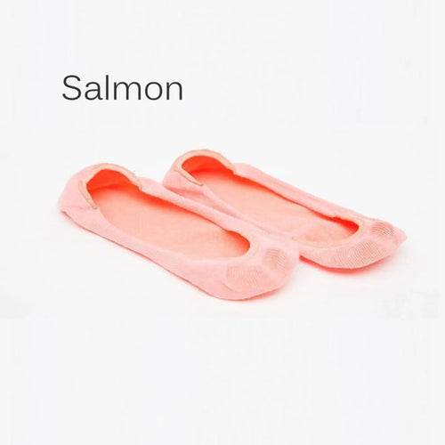 Womens No Show Cotton Socks Ladies Invisible Boat Socks Black Pink Gray - Pantsnsox