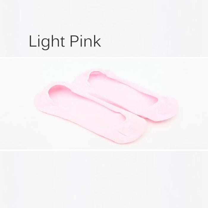 Womens No Show Cotton Socks Ladies Invisible Boat Socks Black Pink Gray - Pantsnsox