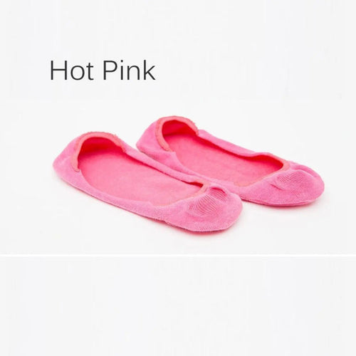 Womens No Show Cotton Socks Ladies Invisible Boat Socks Black Pink Gray - Pantsnsox