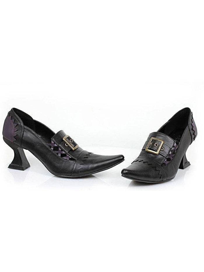 Women's Witch Costume Shoes - Ellie Shoes  3" Heel in Black PU, Sizes 6-10 - Women's Pumps