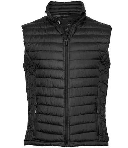 Tee Jays Zepelin Padded Bodywarmer fitted gilet with padded insulation and showerproof finish sleeveless silhouette