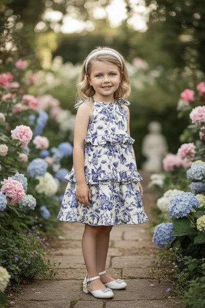 ZOEY DRESS BLUE FLORAL